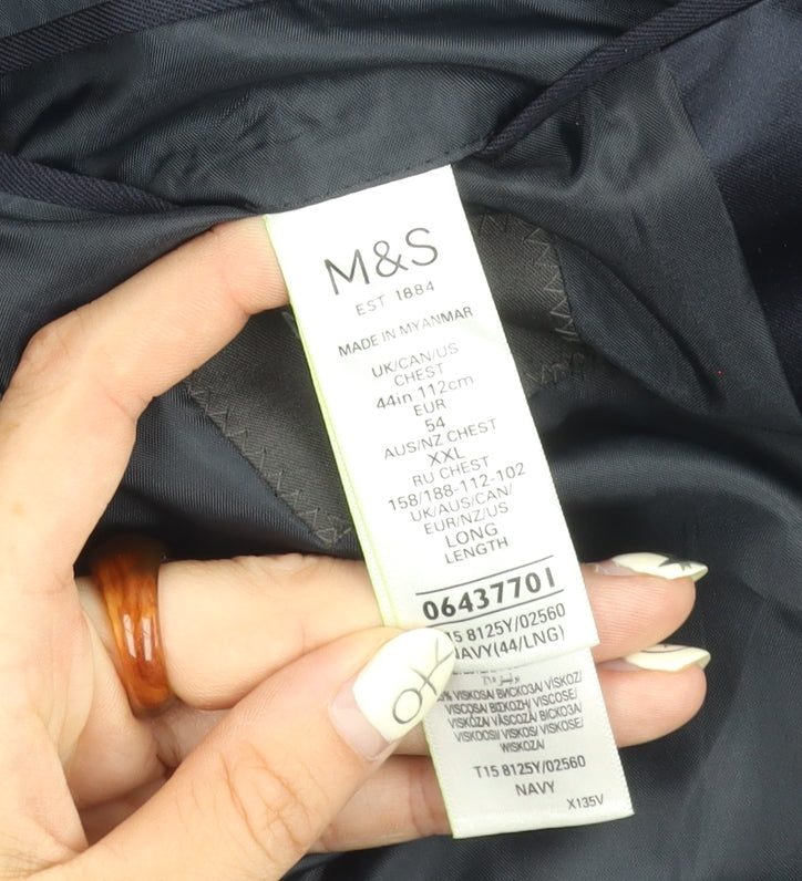 Marks and Spencer Men's Blue XL Blazer Jacket