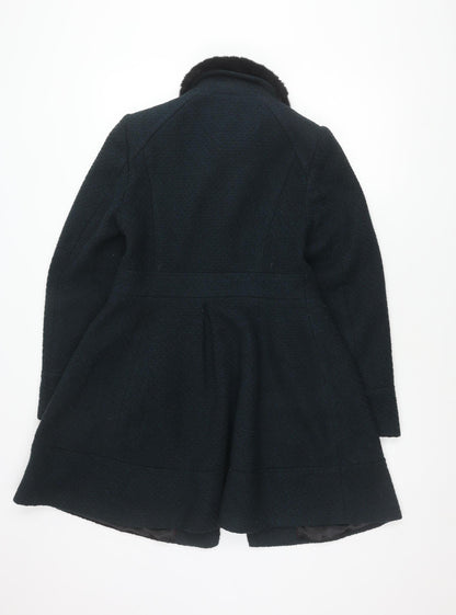 Womens UK Size 12 Dorothy Perkins Black Pea Coat