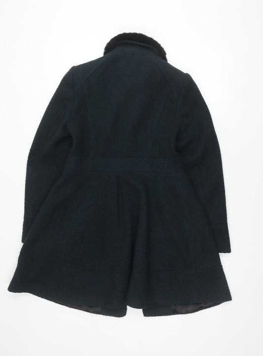 Womens UK Size 12 Dorothy Perkins Black Pea Coat