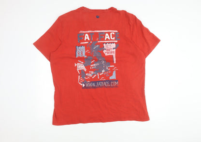 Mens UK Size L Fat Face Red  T-Shirt