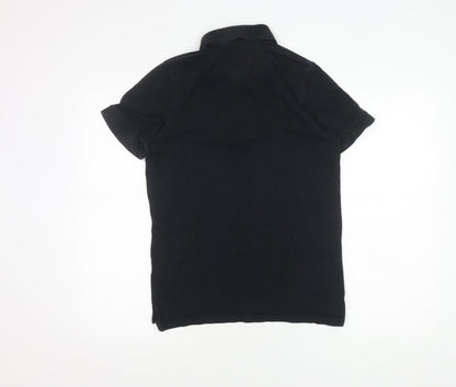 Jack & Jones Men's Black Polo Shirt Medium Cotton