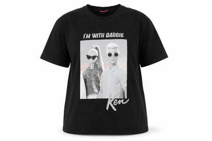 Unisex Adults UK Size 3XL Barbie Black  T-Shirt
