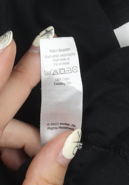 Barbie Unisex Black 3XL Relaxed Fit T-Shirt