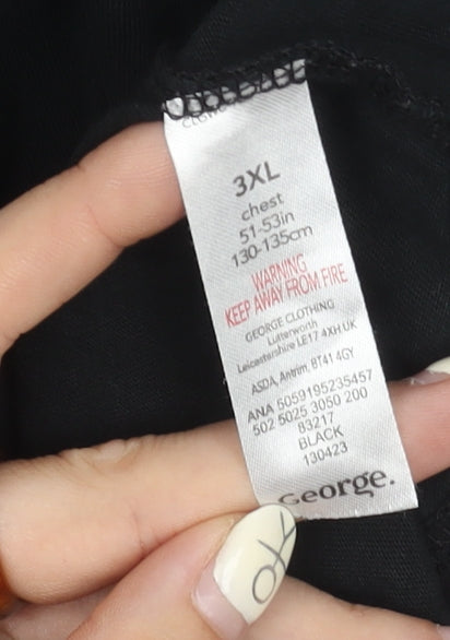 Barbie Unisex Black 3XL Relaxed Fit T-Shirt