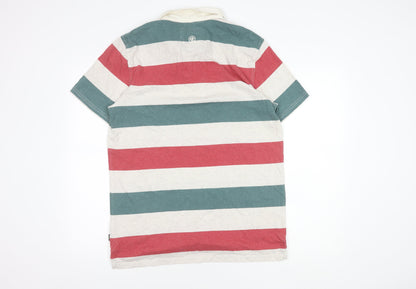 Fat Face Men's Multicoloured Striped Polo Shirt L