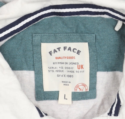 Fat Face Men's Multicoloured Striped Polo Shirt L