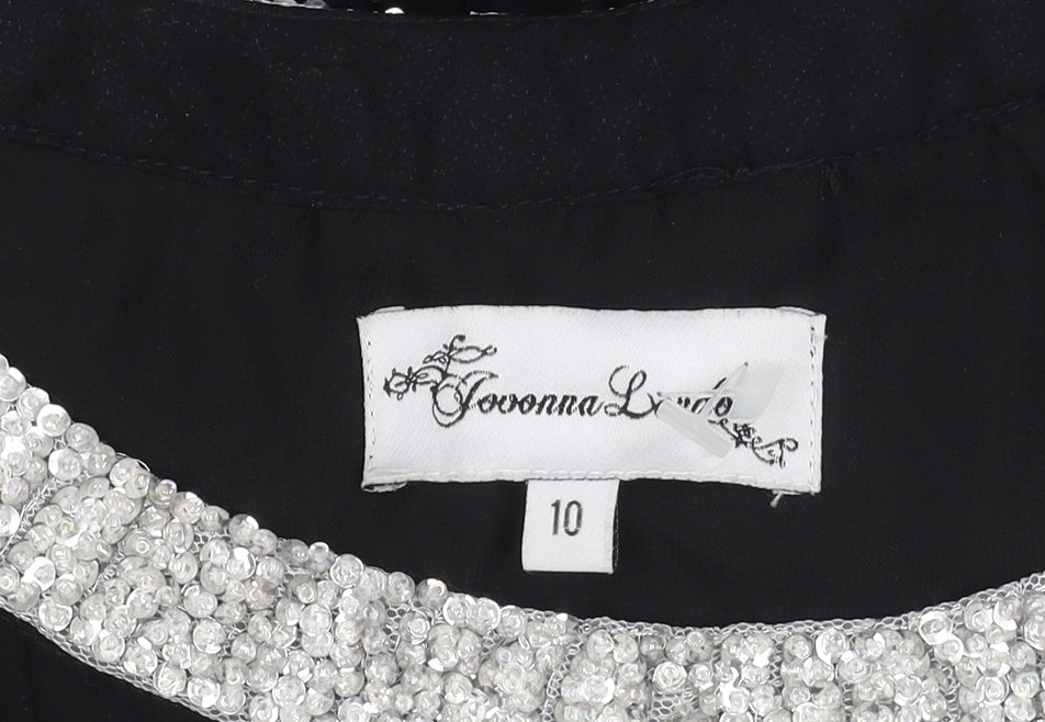 Jovonna London Women's Black Silk Dress Size 10