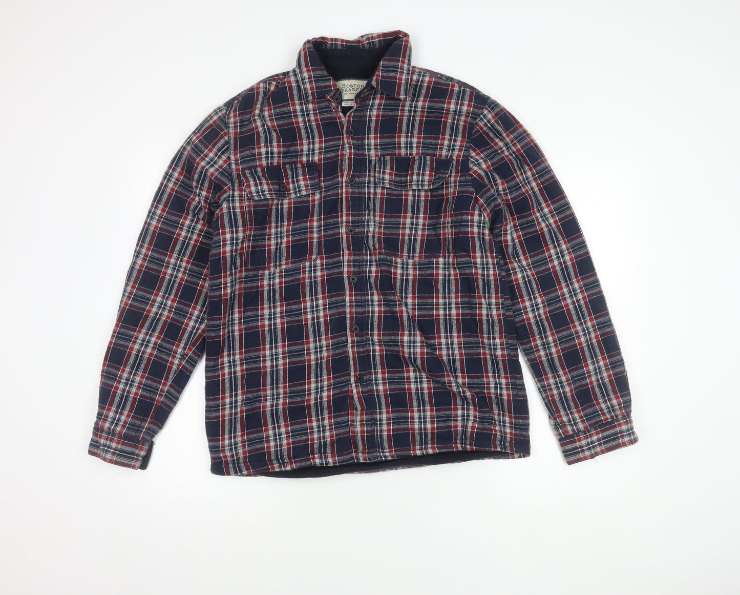 Boston Traders Men's Multicoloured Plaid Button-Up Shirt M