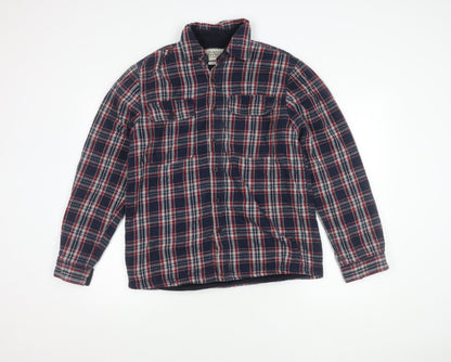 Boston Traders Men's Multicoloured Plaid Button-Up Shirt M