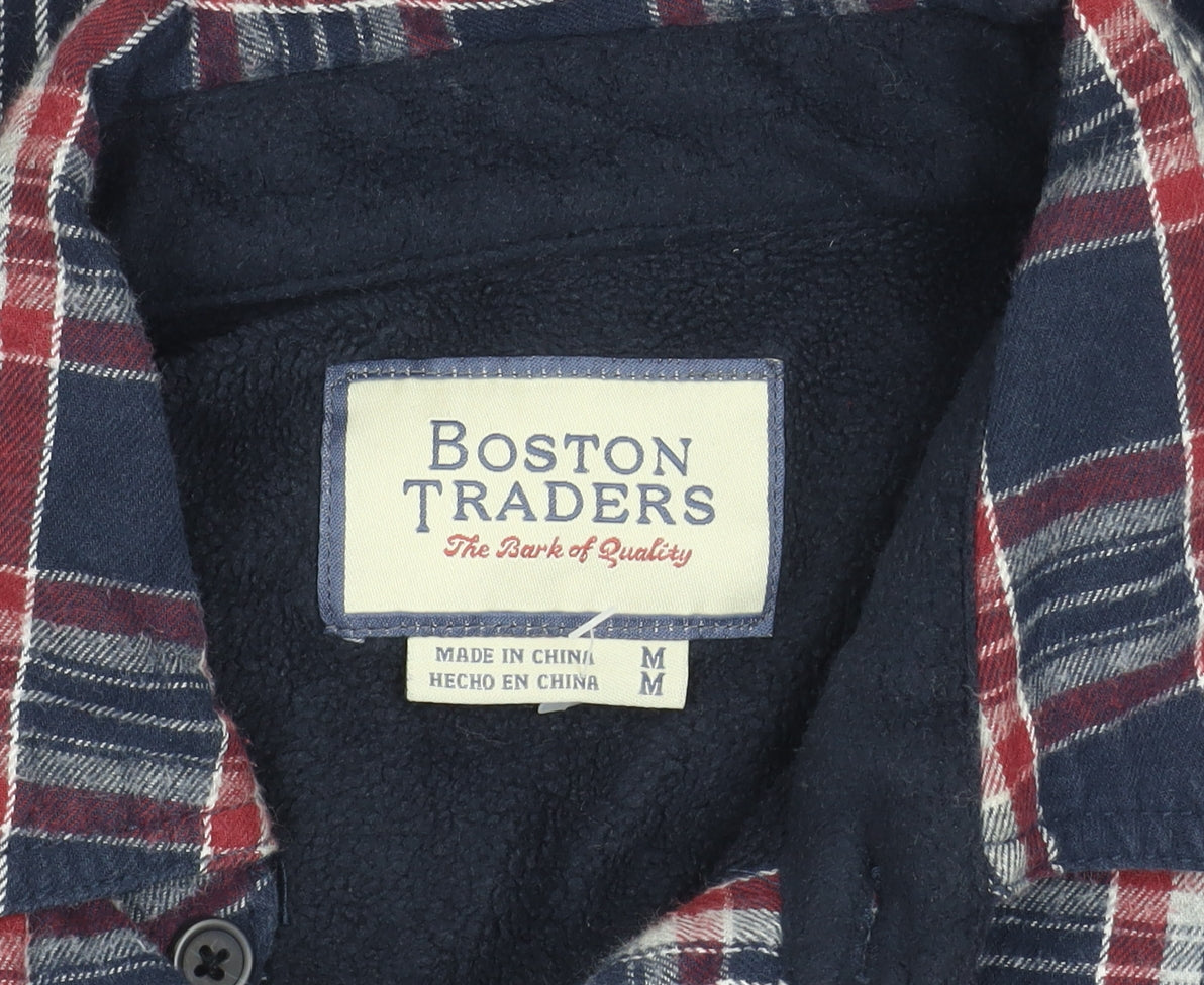 Boston Traders Men's Multicoloured Plaid Button-Up Shirt M