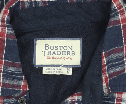 Boston Traders Men's Multicoloured Plaid Button-Up Shirt M