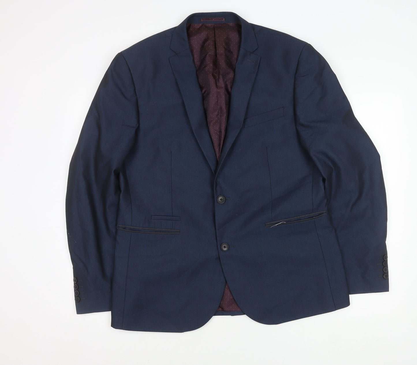 Next Men's Blue Blazer, 44, Single-Breasted Jacket