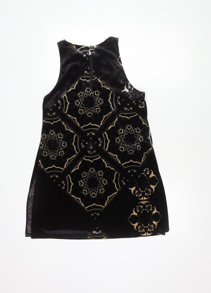 Next Women's Purple Black Dress Size 12