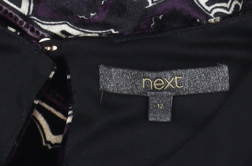 Next Women's Purple Black Dress Size 12