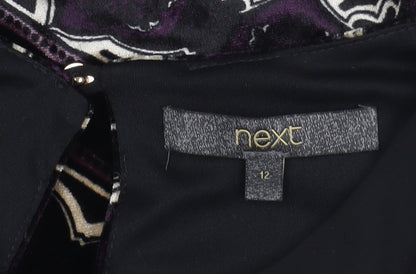 Next Women's Purple Black Dress Size 12