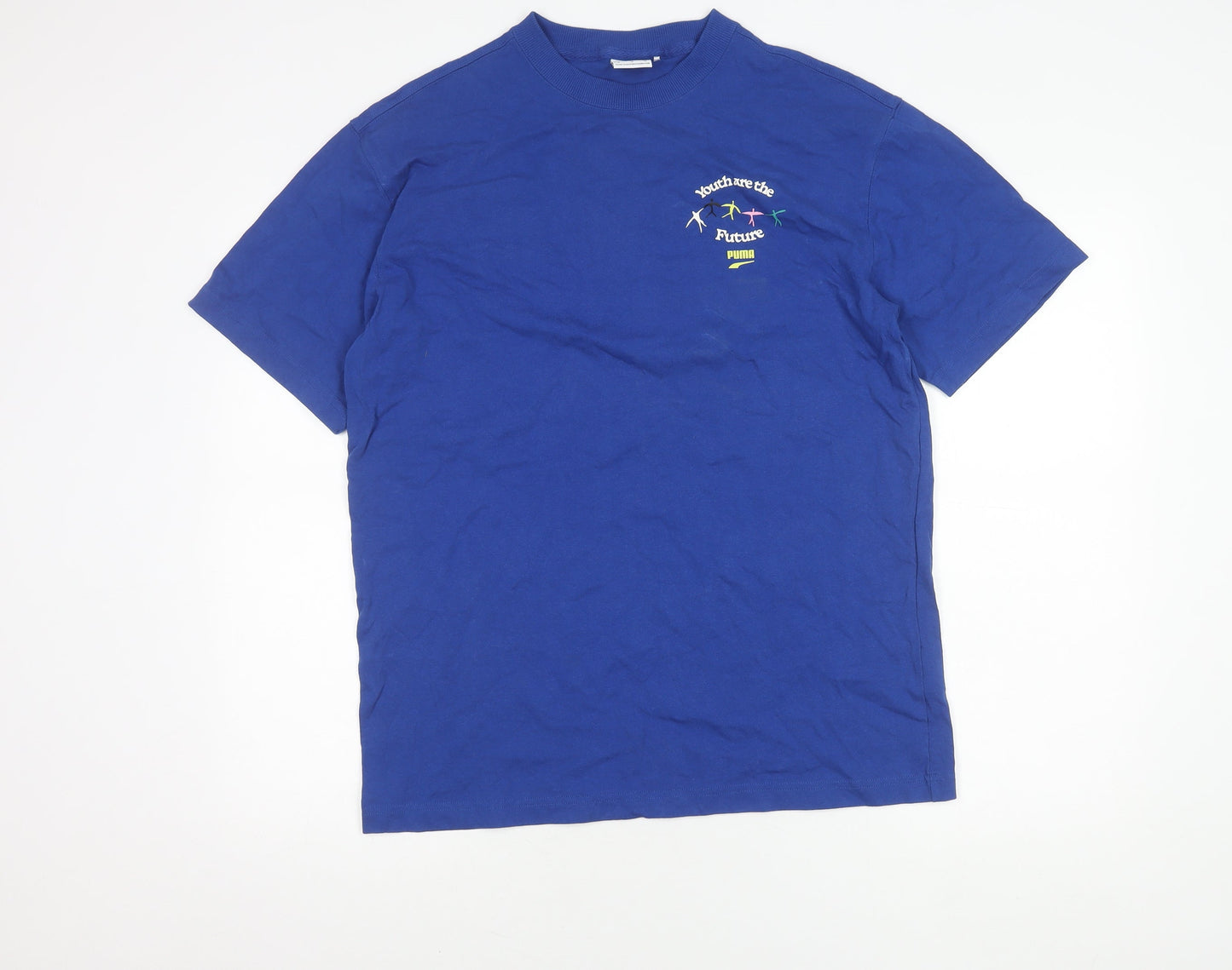 Puma Men's M Blue Graphic T-Shirt