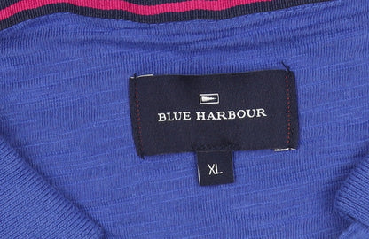 Marks and Spencer Blue Harbour Men's Blue XL Polo Shirt