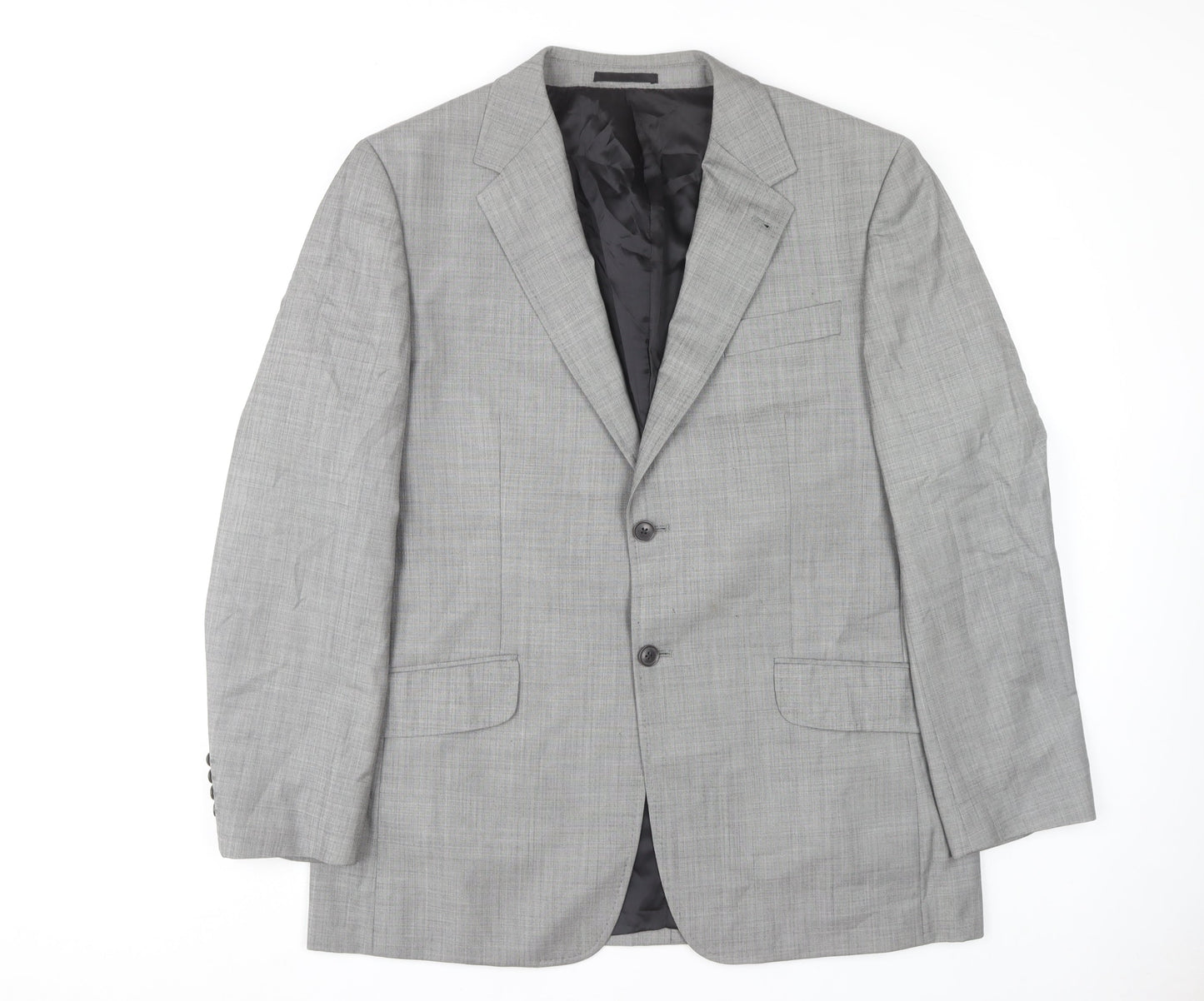 Next Men's Grey Blazer 44 Regular Wool Jacket
