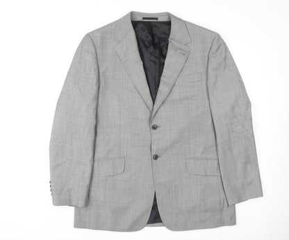 Next Men's Grey Blazer 44 Regular Wool Jacket