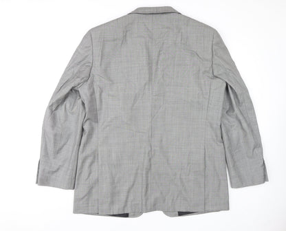 Next Men's Grey Blazer 44 Regular Wool Jacket