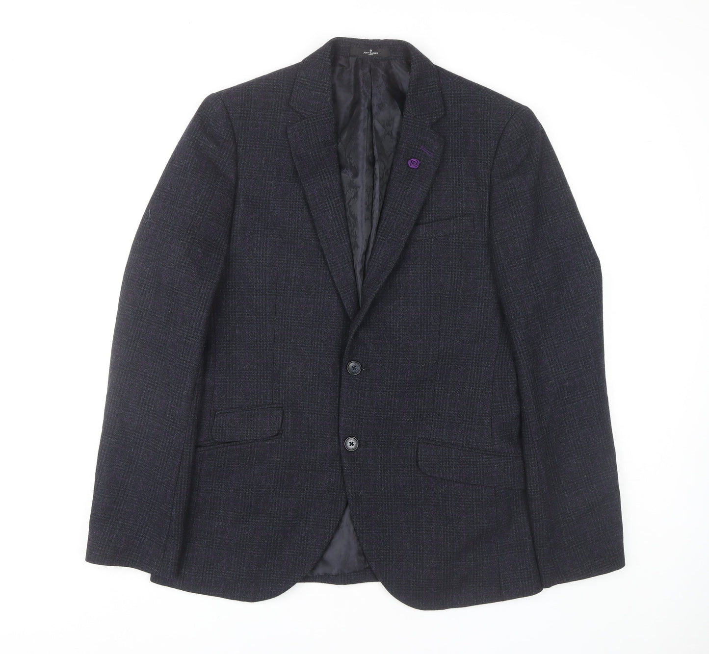 Jeff Banks Men's Grey Check Blazer, Size 38