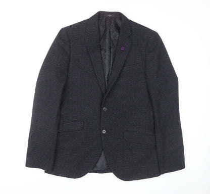 Jeff Banks Men's Grey Check Blazer, Size 38