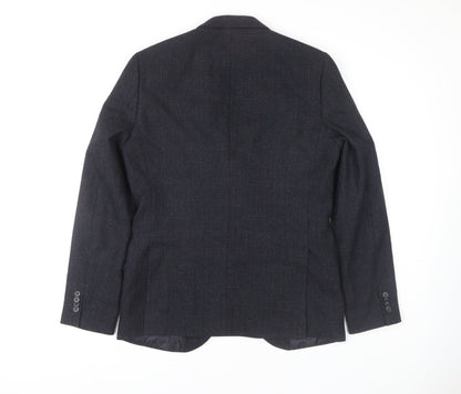 Jeff Banks Men's Grey Check Blazer, Size 38