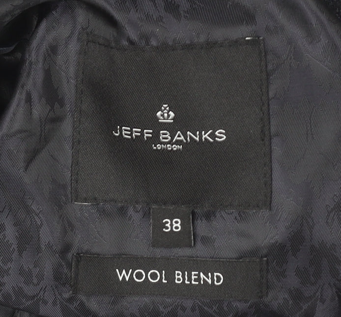 Jeff Banks Men's Grey Check Blazer, Size 38
