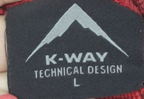 K-WAY Men's Red 1/4 Zip Sweatshirt, Size L