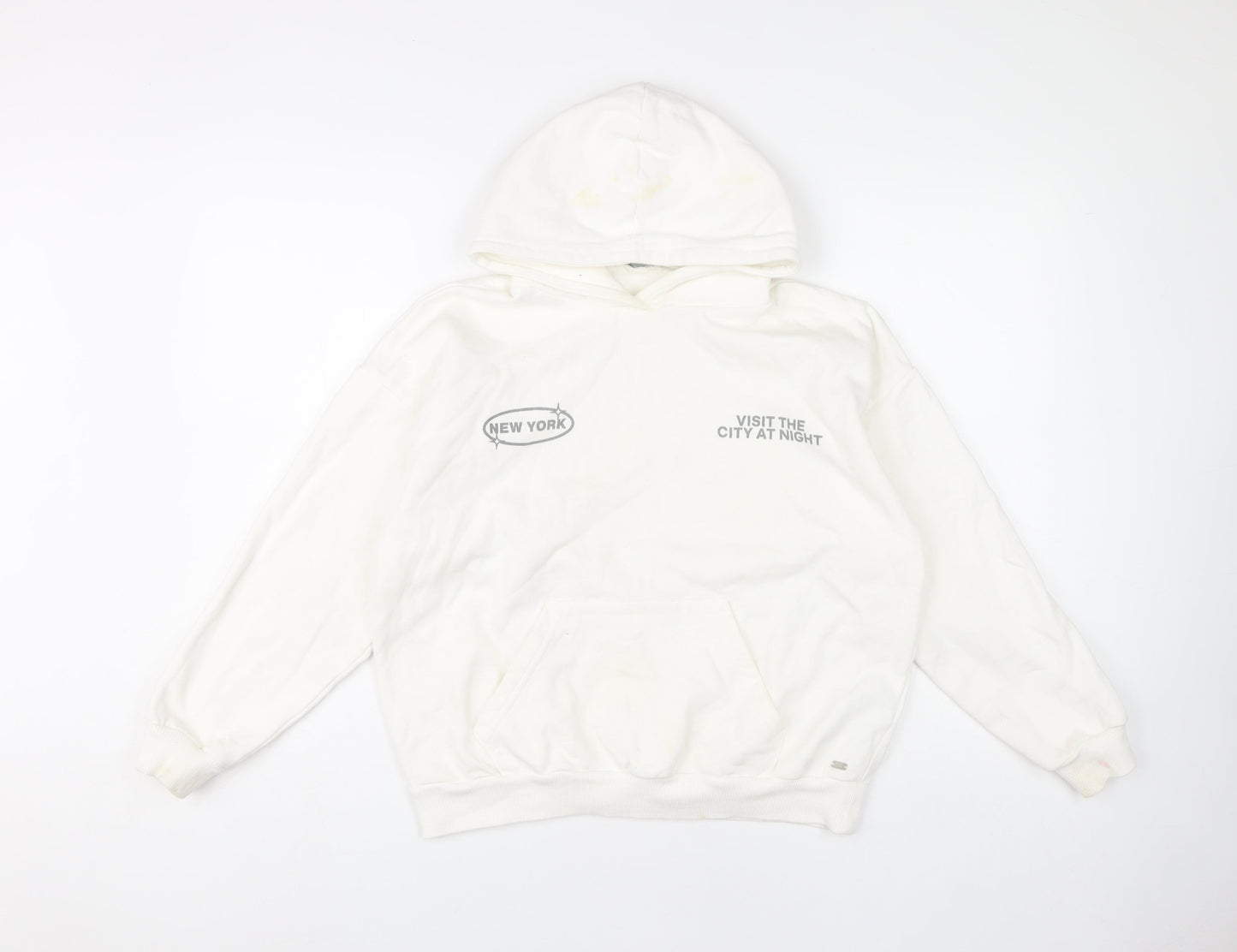 Teens UK Size XS Pull&Bear White Cape Hoodie