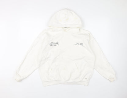 Teens UK Size XS Pull&Bear White Cape Hoodie