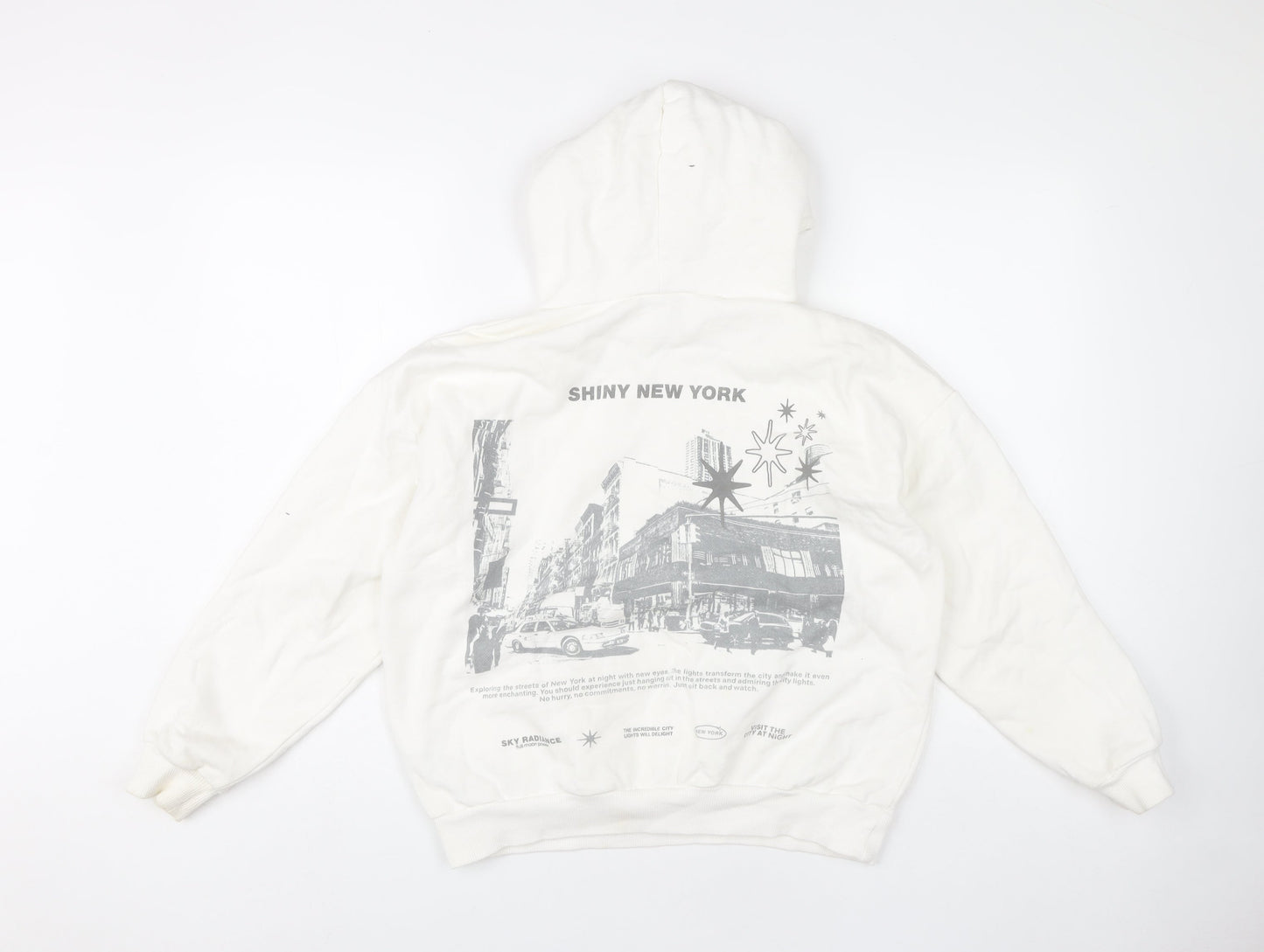 Teens UK Size XS Pull&Bear White Cape Hoodie