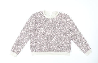 H&M Women's Multicoloured Pullover Sweatshirt, M, Floral