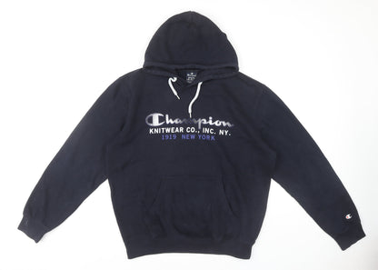 Mens UK Size M Champion Black Pullover Hoodie