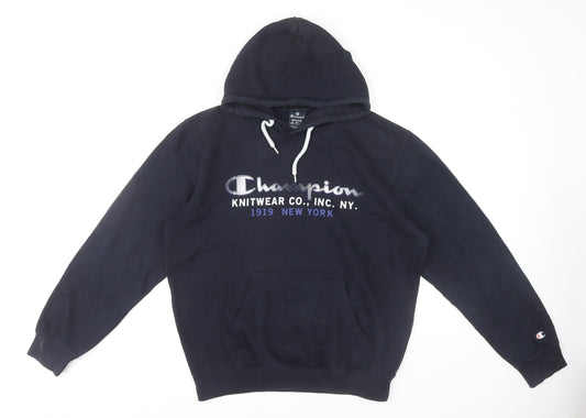 Mens UK Size M Champion Black Pullover Hoodie