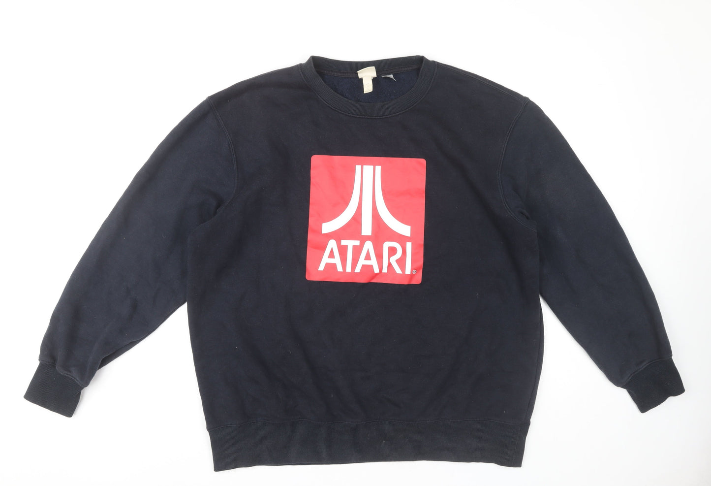 Mens UK Size L H&M Blue Pullover Sweatshirt