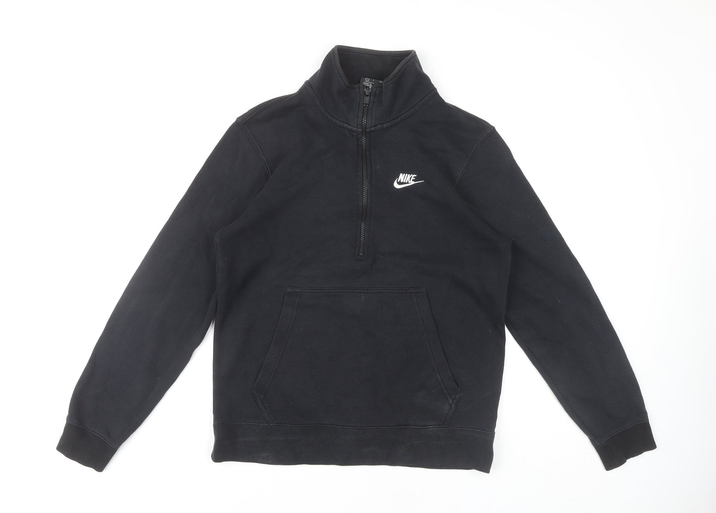 Mens UK Size S Nike Black 1/4 Zip Sweatshirt