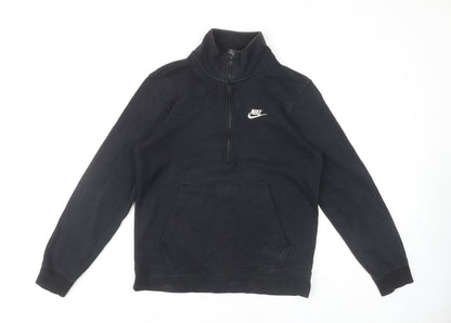 Mens UK Size S Nike Black 1/4 Zip Sweatshirt