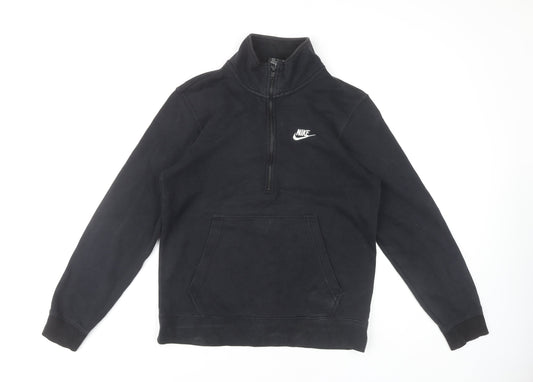 Mens UK Size S Nike Black 1/4 Zip Sweatshirt