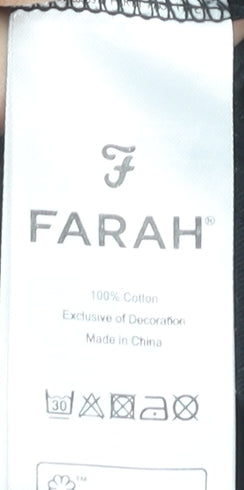 Mens UK Size M Farah Black  T-Shirt