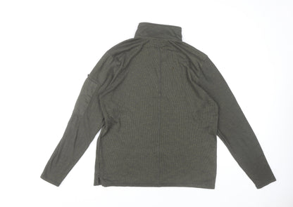 Mens UK Size M Dissident Green Full Zip Sweatshirt