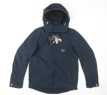 B&C Collection Men's Blue Puffer Jacket M