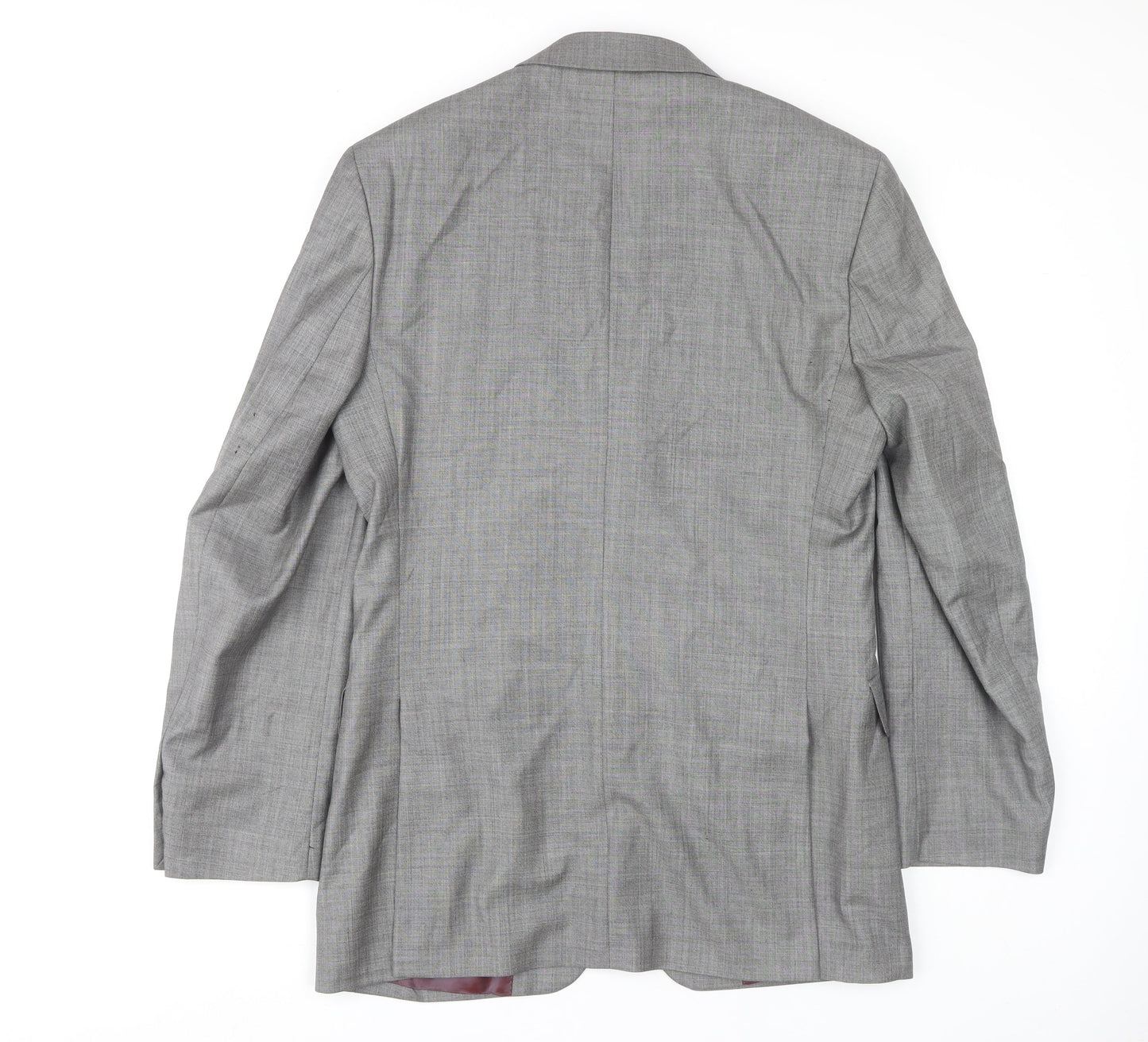 Austin Reed Men's Grey Check Blazer, 38L, Long Fit