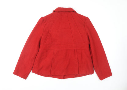 Lime Collection Women's Red Wool Blend Short Coat Size 16