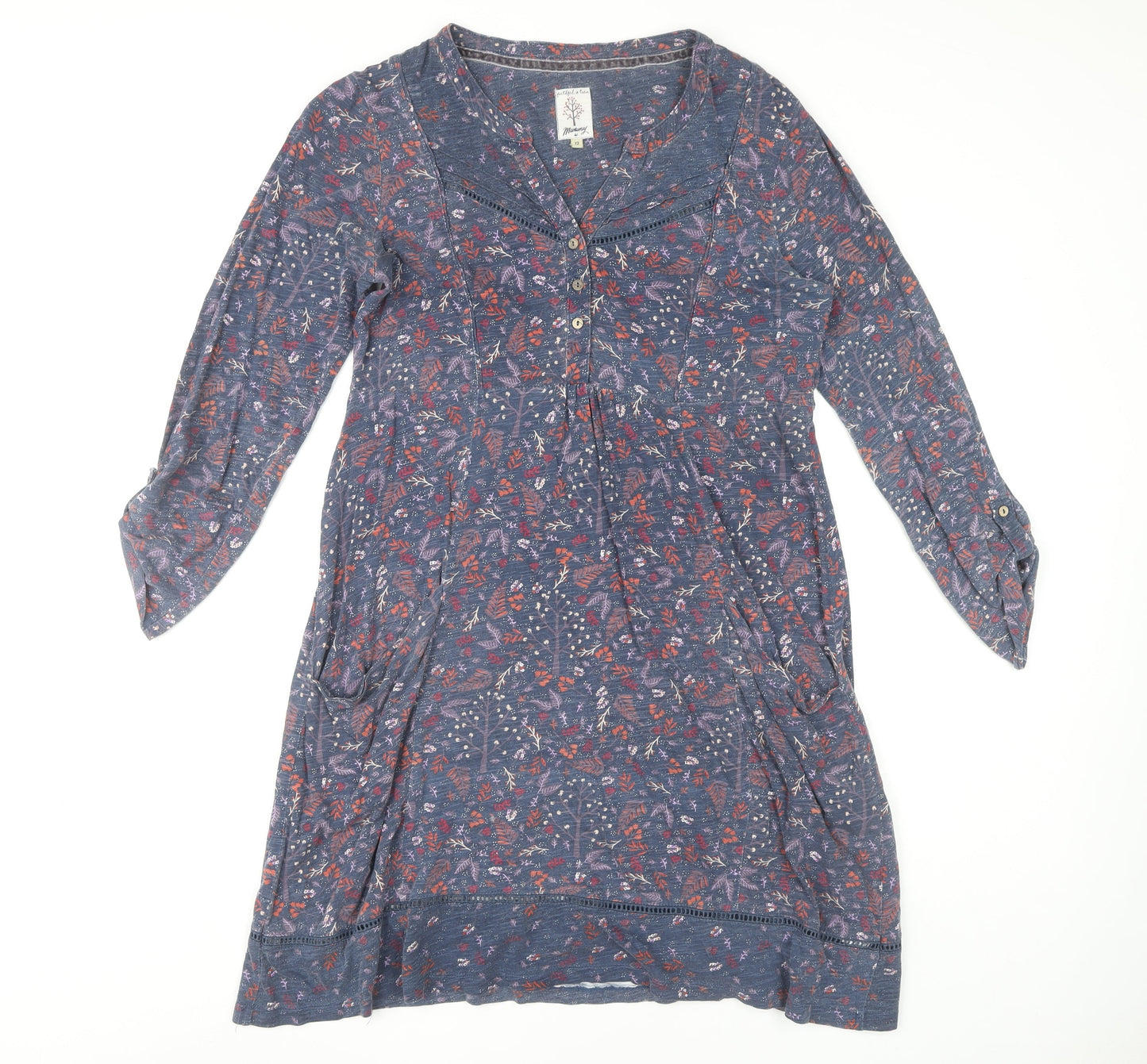 Mantaray Women's Multicoloured Floral Dress Size 12