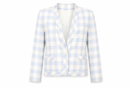 JH Collectibles Blue Blazer, Size 6, Classic Check Design