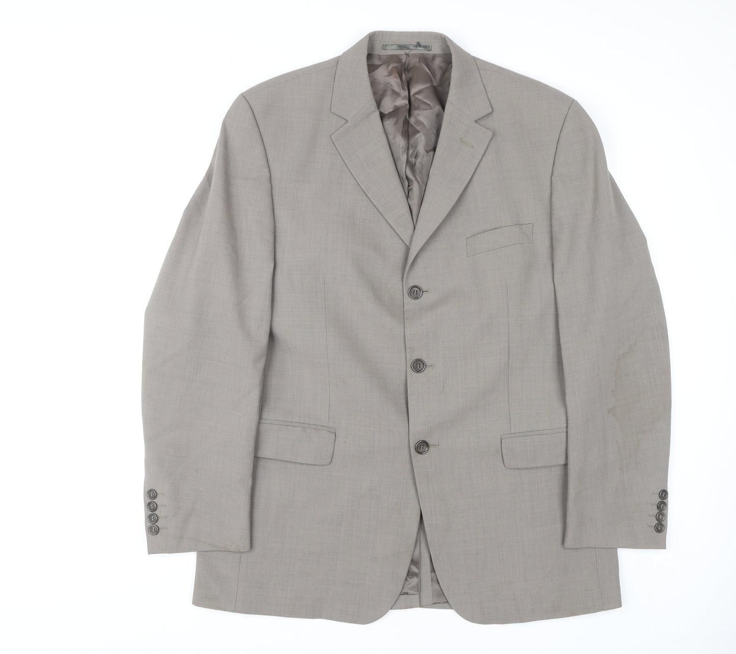 Moss Men's Grey Regular Fit Blazer Jacket 40R