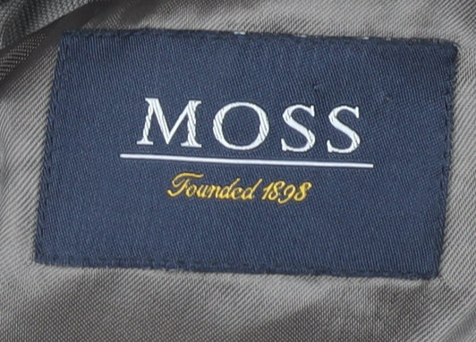Moss Men's Grey Regular Fit Blazer Jacket 40R