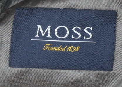 Moss Men's Grey Regular Fit Blazer Jacket 40R