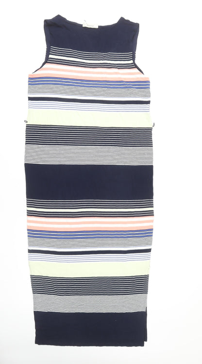 Oasis Women's Multicoloured Striped V-Neck Dress M